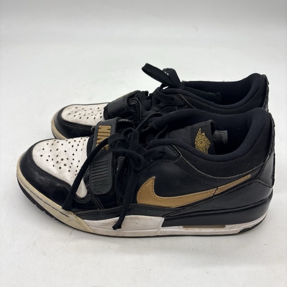 Nike Air Jordan Men's 8 Legacy 312 Low‎ Black Metallic Gold Lace Up Shoes - Picture 4 of 12